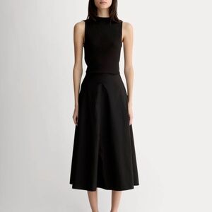 EVERLANE THE MIDI SKIRT IN ULTRASOFT COTTON